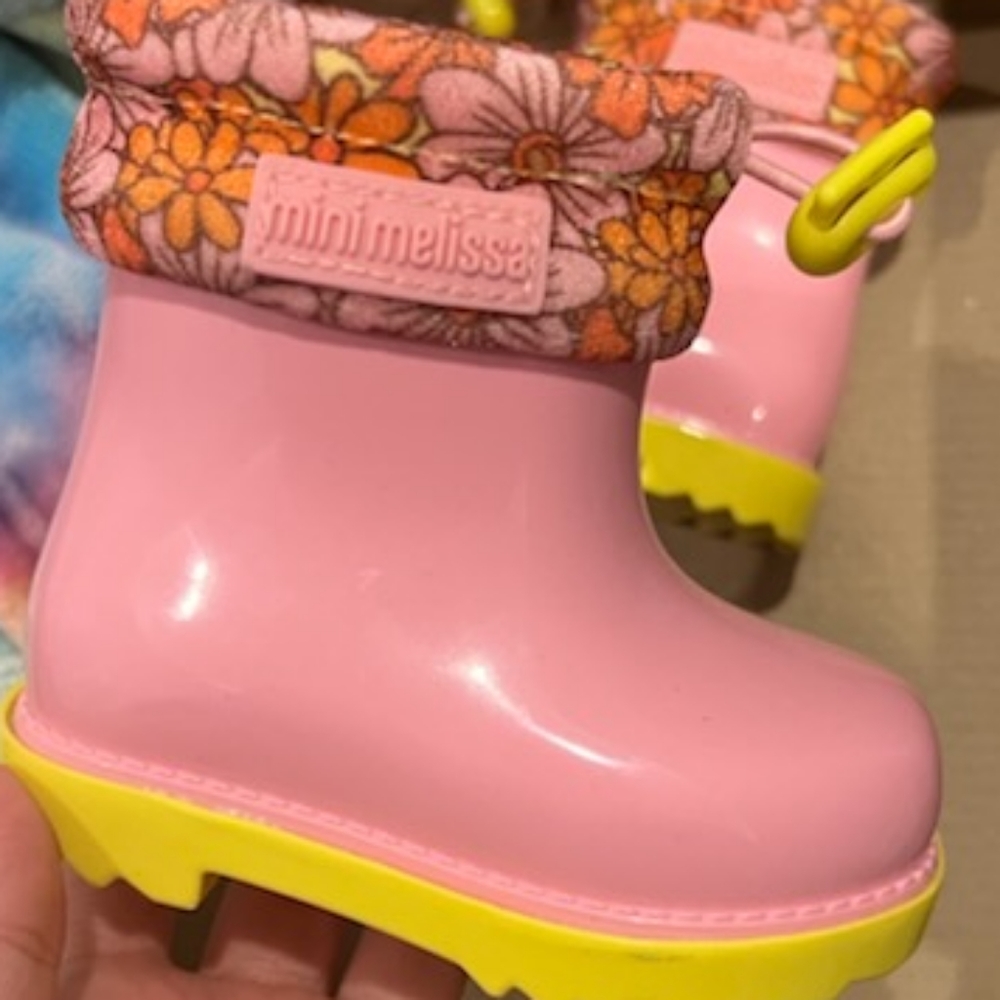 Mini Melissa Pink Rubber Rain Boots Size 5C - Toddler Girl